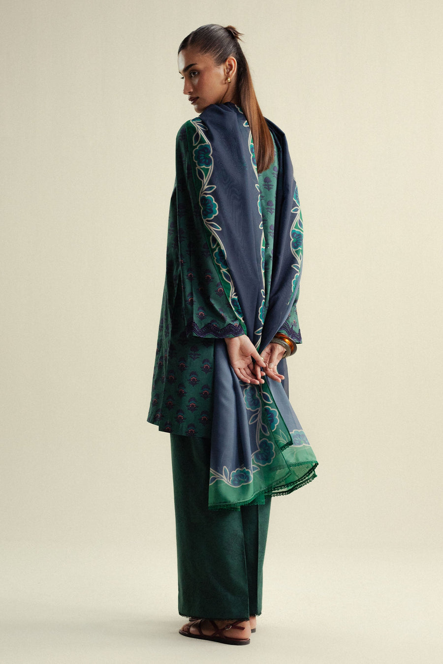Coco by Zara Shahjahan Prints Unstitched Cambric 3Pc Suit D-10A Willow