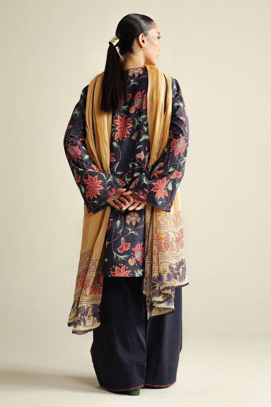 Coco by Zara Shahjahan Prints Unstitched Cotton 3Pc Suit D-01B Meadow