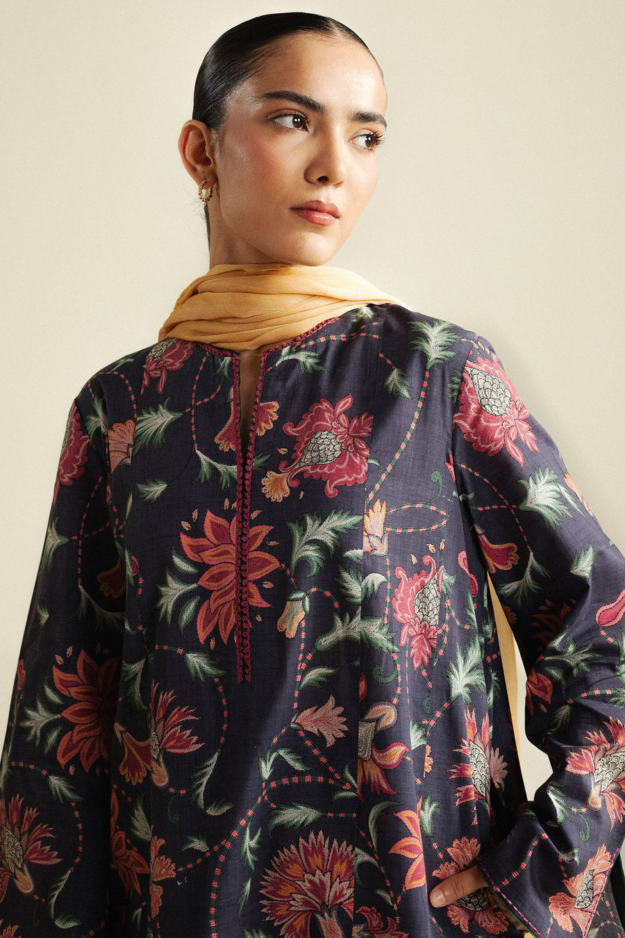 Coco by Zara Shahjahan Prints Unstitched Cotton 3Pc Suit D-01B Meadow