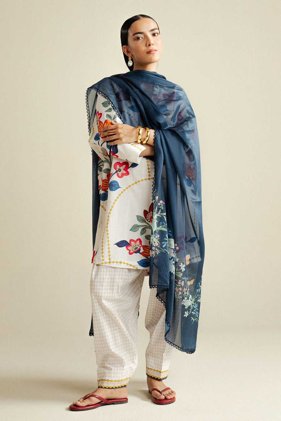 Coco by Zara Shahjahan Prints Unstitched Cotton 3Pc Suit D-03A Loom