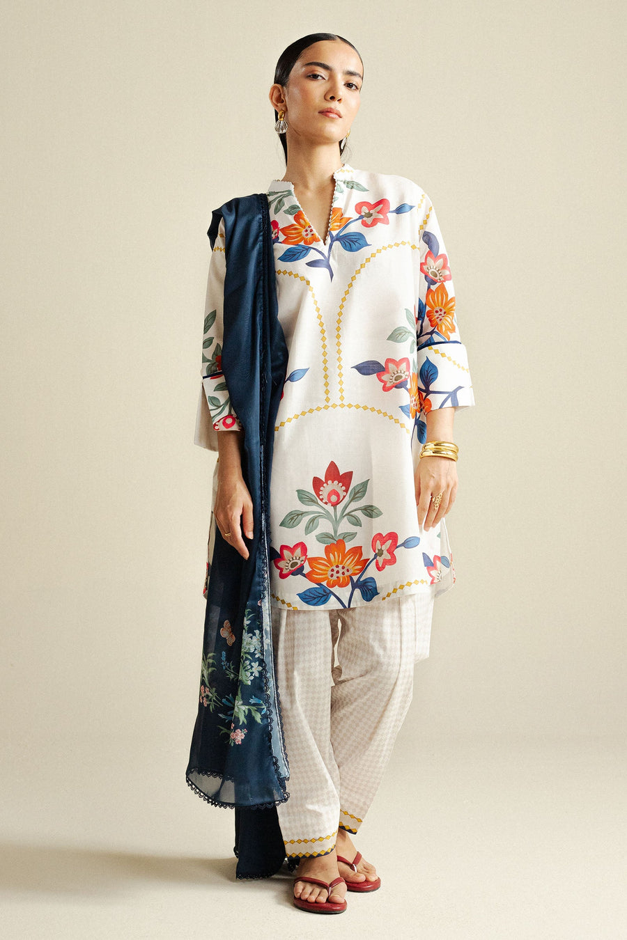 Coco by Zara Shahjahan Prints Unstitched Cotton 3Pc Suit D-03A Loom