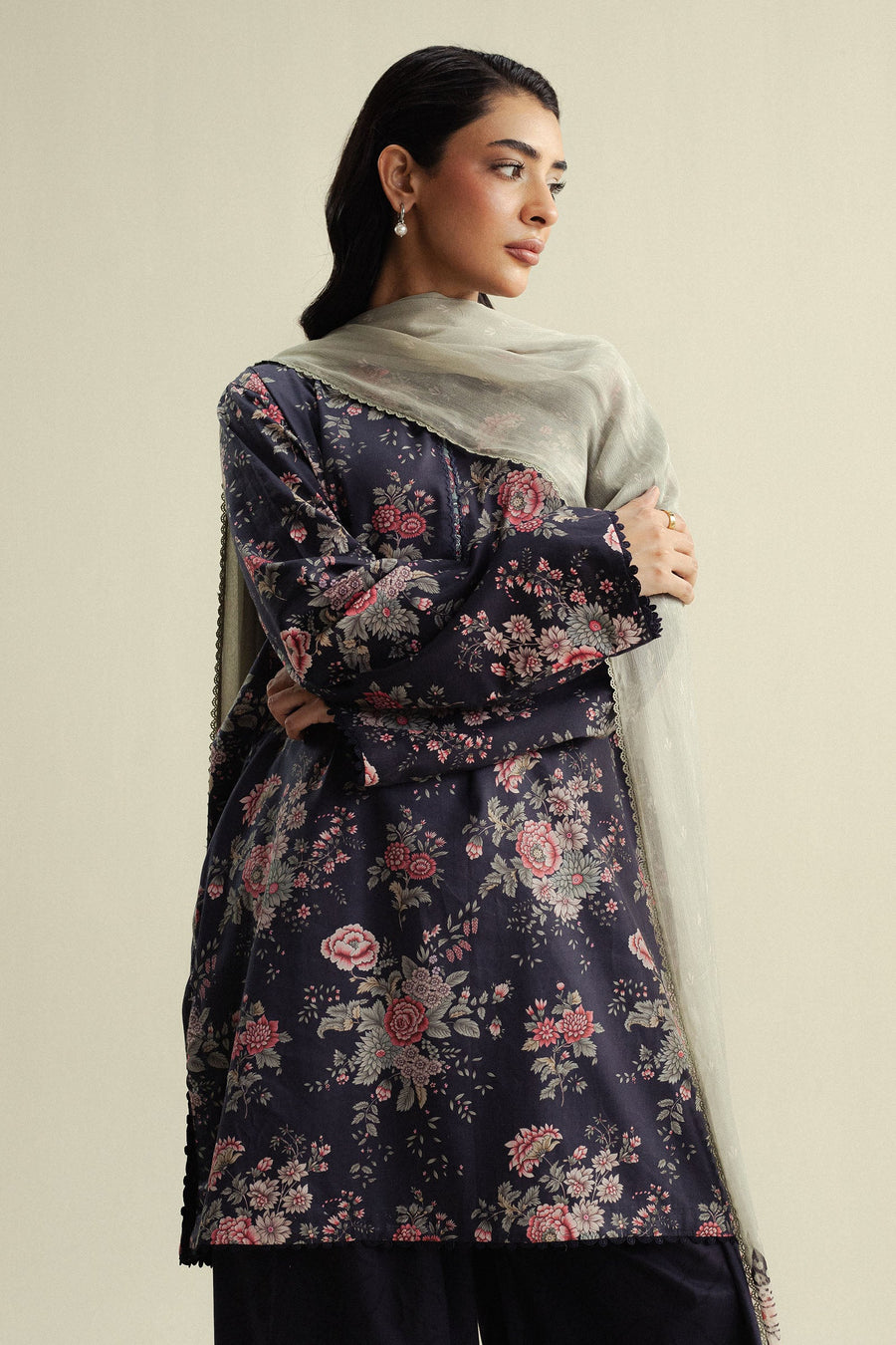 Coco by Zara Shahjahan Prints Unstitched Cotton 3Pc Suit D-04A Aster