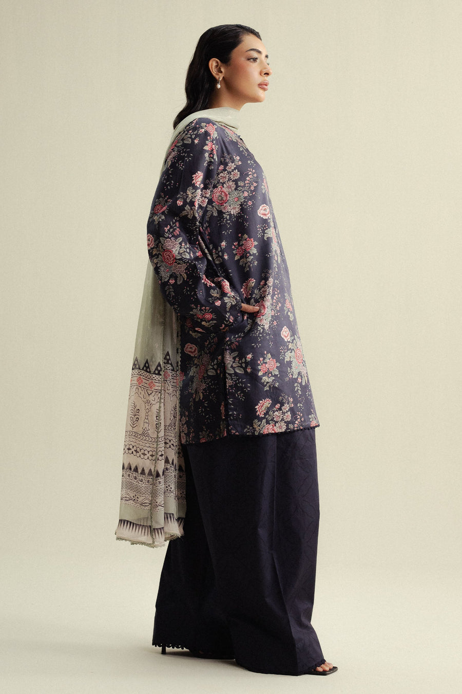 Coco by Zara Shahjahan Prints Unstitched Cotton 3Pc Suit D-04A Aster