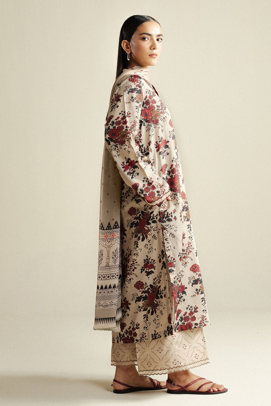 Coco by Zara Shahjahan Prints Unstitched Cotton 3Pc Suit D-04B Aster
