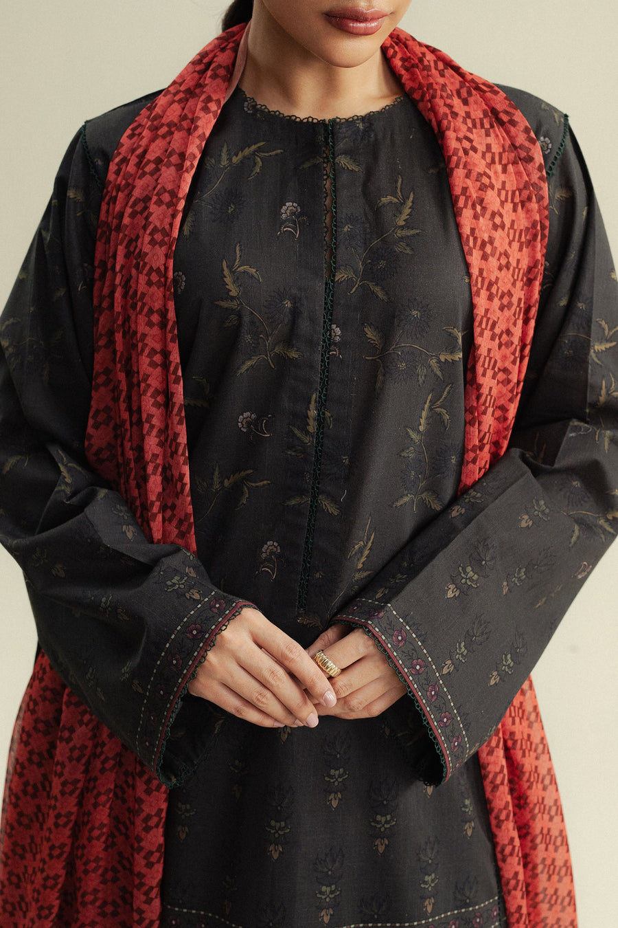 Coco by Zara Shahjahan Prints Unstitched Cotton 3Pc Suit D-05A Fable