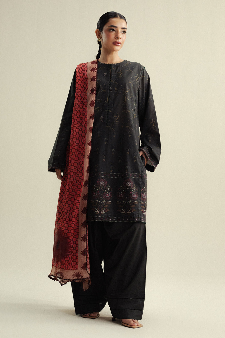 Coco by Zara Shahjahan Prints Unstitched Cotton 3Pc Suit D-05A Fable