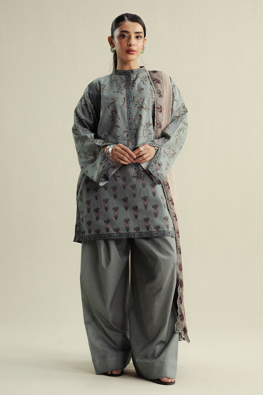 Coco by Zara Shahjahan Prints Unstitched Cotton 3Pc Suit D-05B Fable