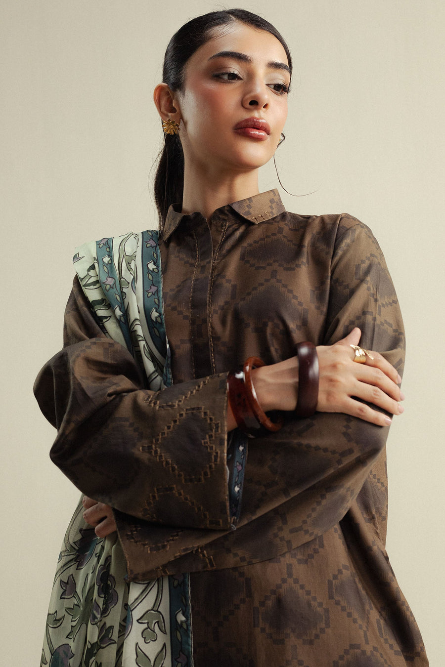 Coco by Zara Shahjahan Prints Unstitched Cotton 3Pc Suit D-06A Rove