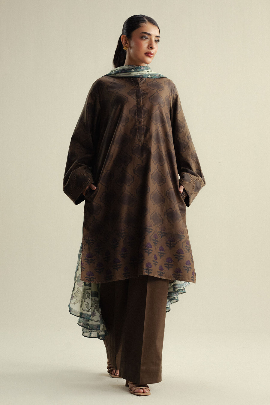 Coco by Zara Shahjahan Prints Unstitched Cotton 3Pc Suit D-06A Rove
