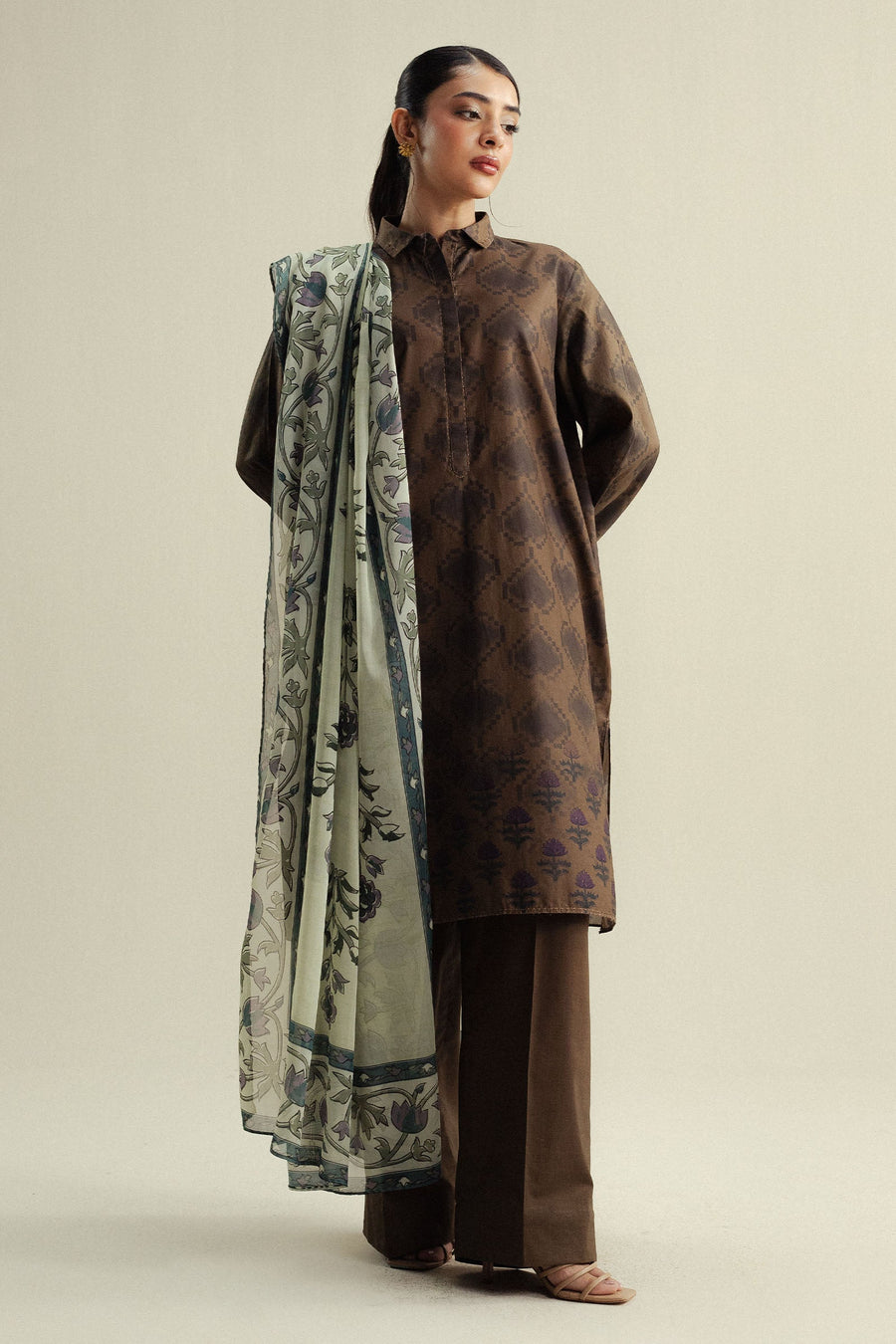 Coco by Zara Shahjahan Prints Unstitched Cotton 3Pc Suit D-06A Rove