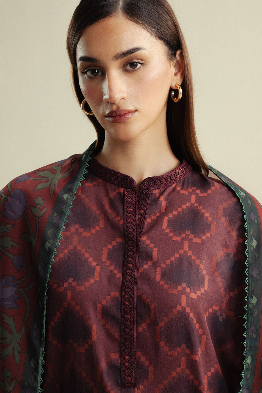 Coco by Zara Shahjahan Prints Unstitched Cotton 3Pc Suit D-06B Rove
