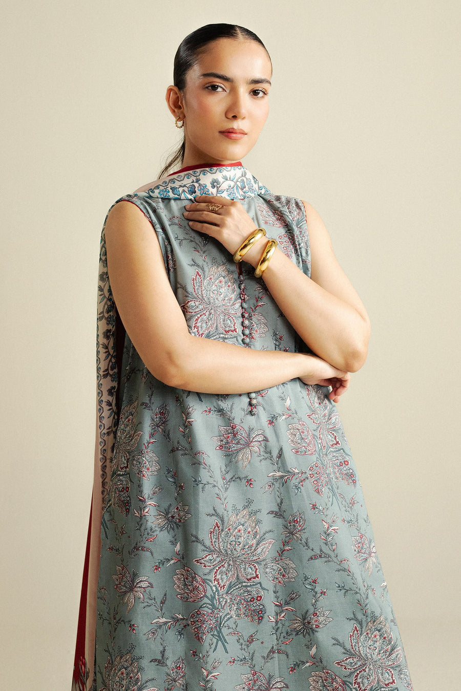 Coco by Zara Shahjahan Prints Unstitched Cambric 3Pc Suit D-08A Daisy
