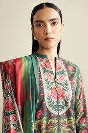 Coco by Zara Shahjahan Prints Unstitched Cambric 3Pc Suit D-09A SOL