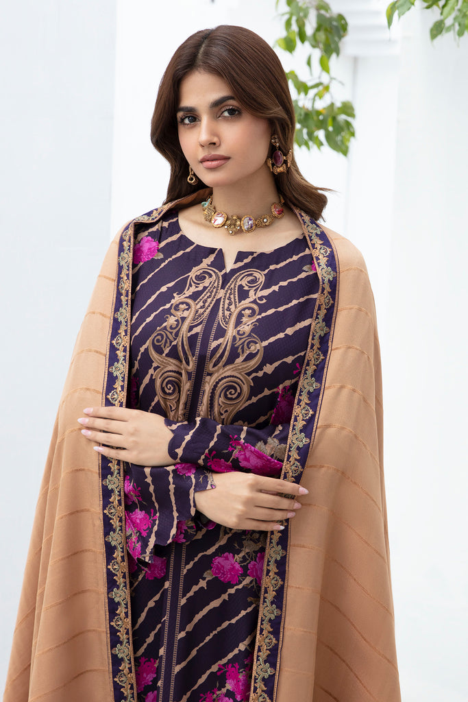 Charizma Print Melody Unstitched Embroidered Staple 3Pc Suit CPMW3-12