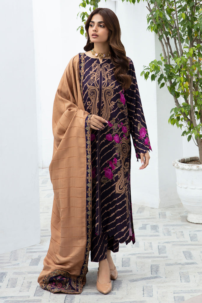 Charizma Print Melody Unstitched Embroidered Staple 3Pc Suit CPMW3-12
