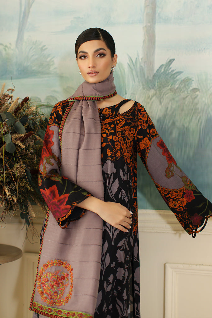 Charizma Print Melody Unstitched Embroidered Staple 3Pc Suit CPMW3-16