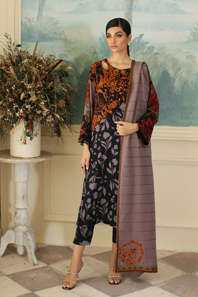 Charizma Print Melody Unstitched Embroidered Staple 3Pc Suit CPMW3-16