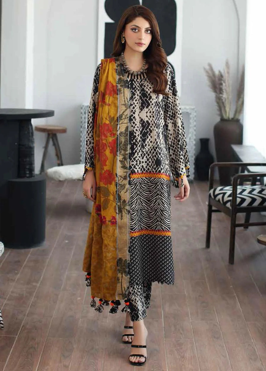 Charizma C-Print Vol-02 Unstitched Printed Linen 3Pc Suit CPW3-11