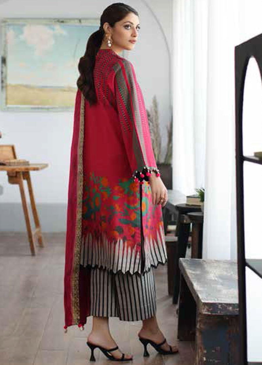 Charizma C-Print Vol-02 Unstitched Printed Linen 3Pc Suit CPW3-13