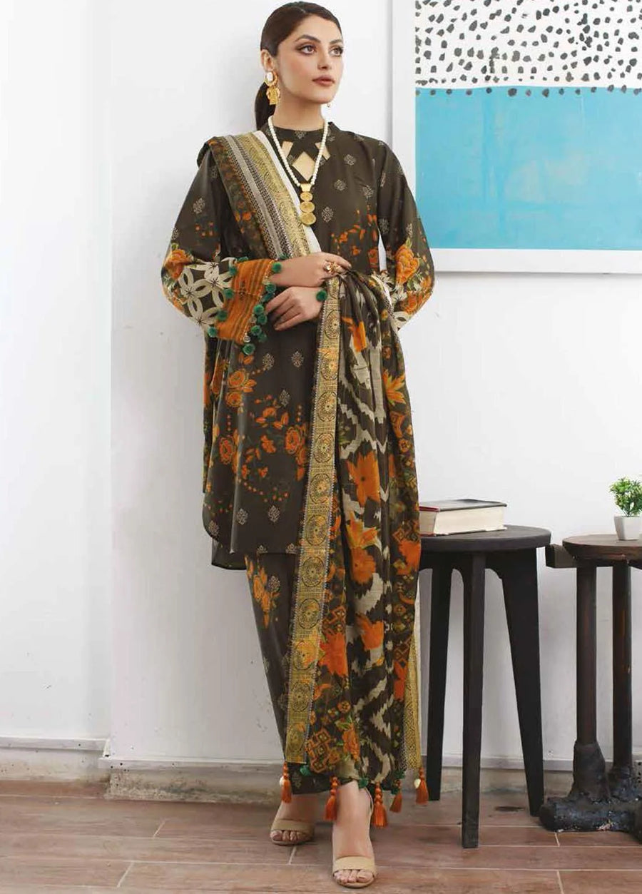 Charizma C-Print Vol-02 Unstitched Printed Linen 3Pc Suit CPW3-17