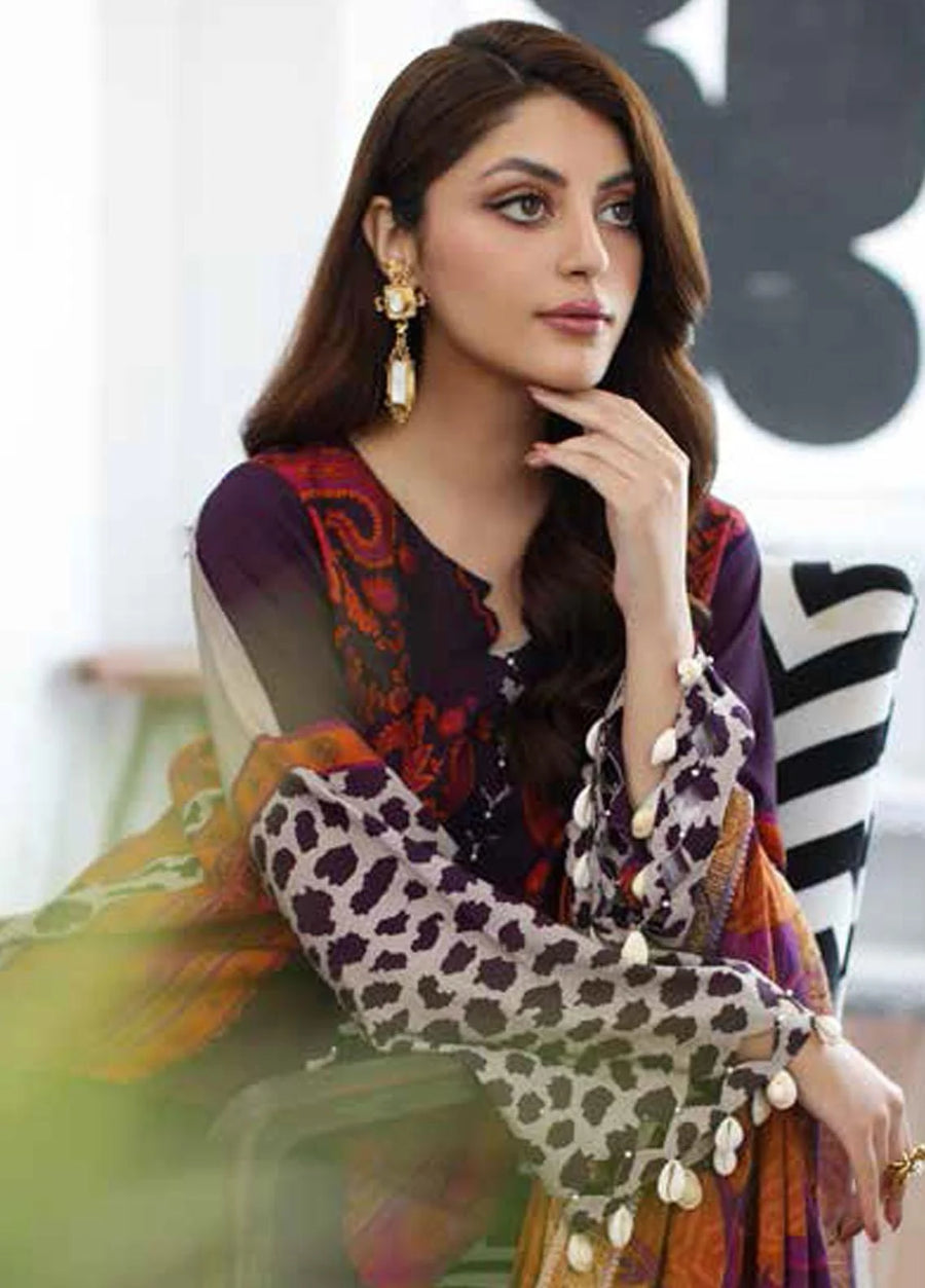Charizma C-Print Vol-02 Unstitched Printed Linen 3Pc Suit CPW3-19