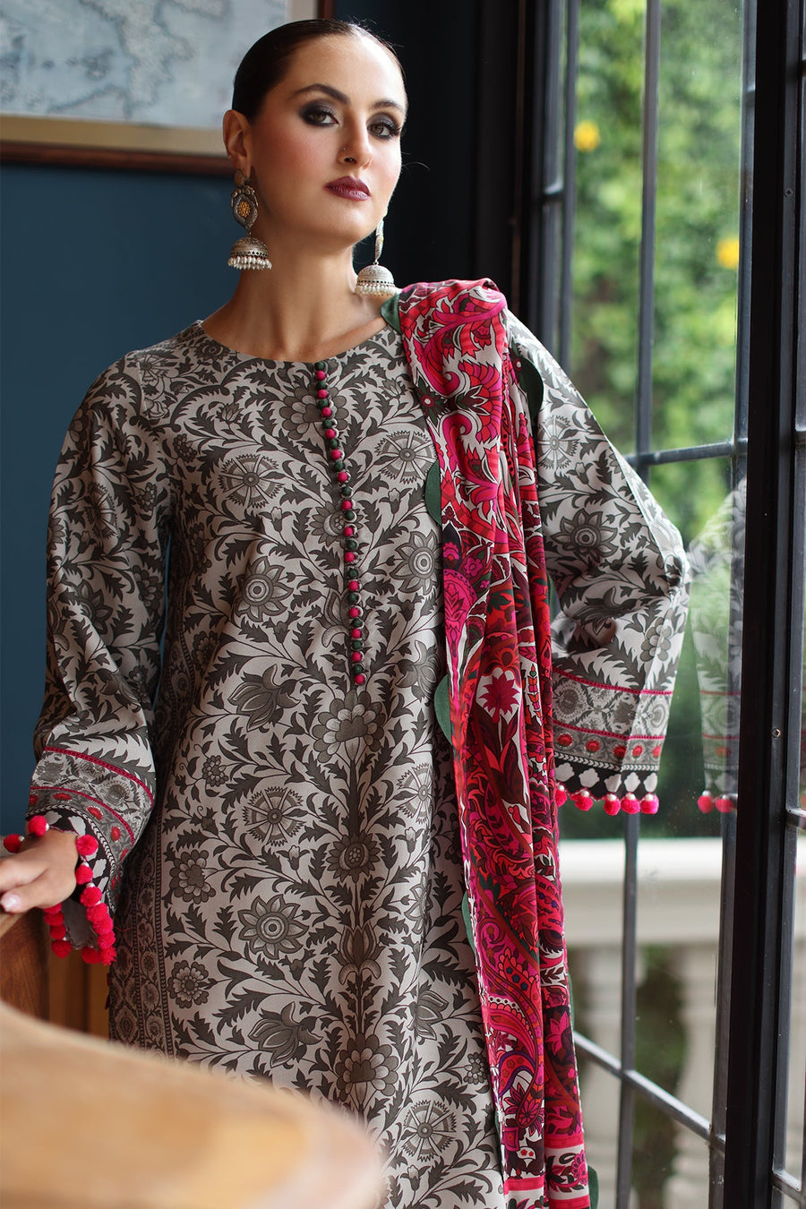 Charizma C-Print Vol-01 Printed Linen Unstitched 3Pc Suit CPW5-09