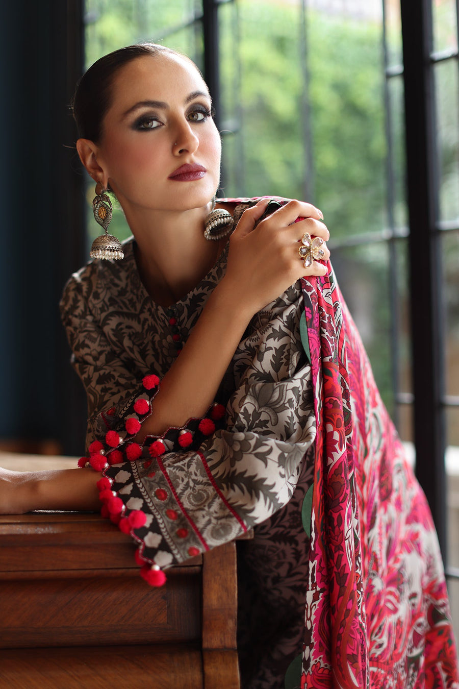 Charizma C-Print Vol-01 Printed Linen Unstitched 3Pc Suit CPW5-09