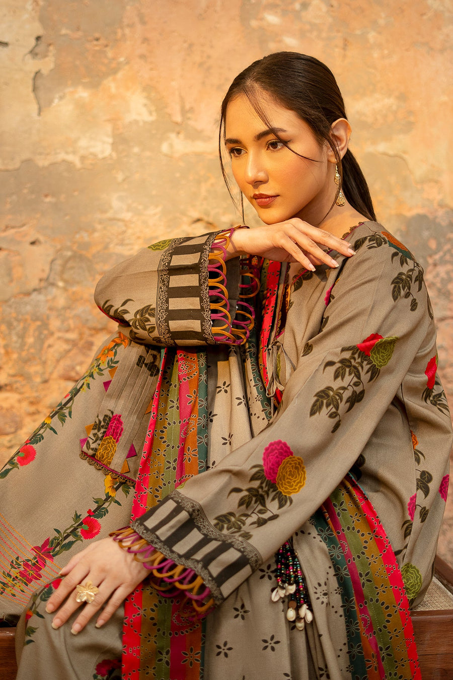 Charizma C-Print Vol-03 Printed Linen Unstitched 3Pc Suit CPW5-27