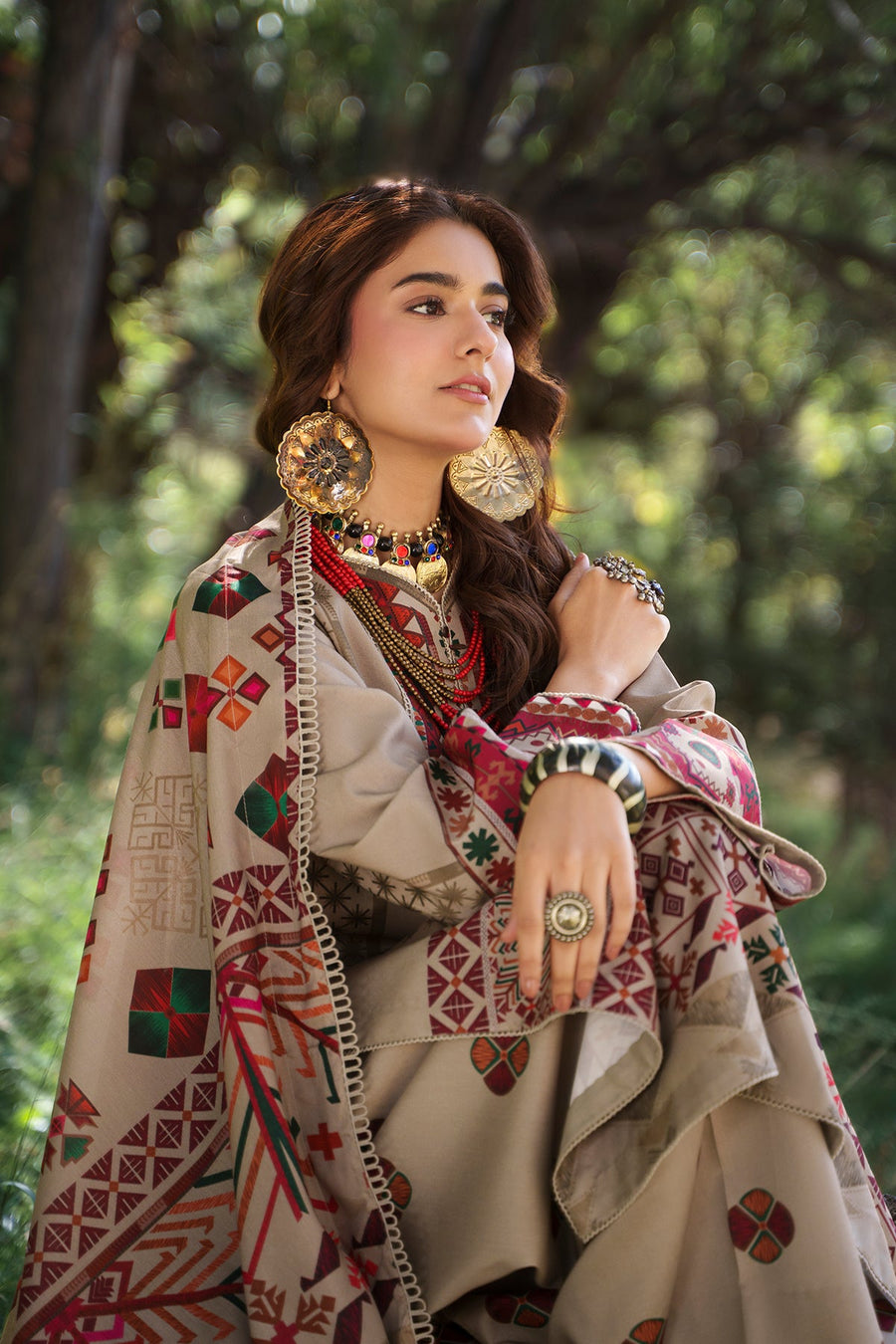 Charizma C-Print Printed Linen Unstitched 3Pc Suit CPW6-01