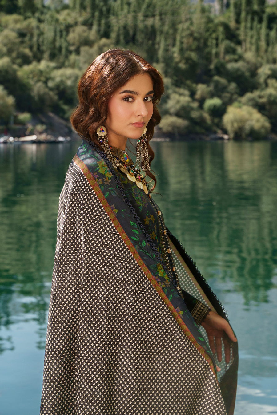 Charizma C-Print Printed Linen Unstitched 3Pc Suit CPW6-02
