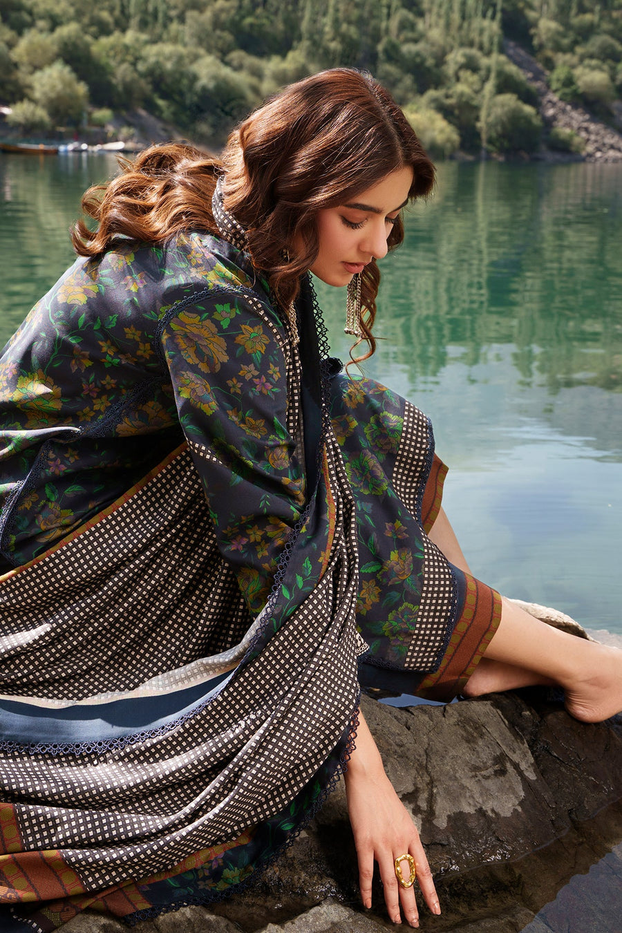 Charizma C-Print Printed Linen Unstitched 3Pc Suit CPW6-02