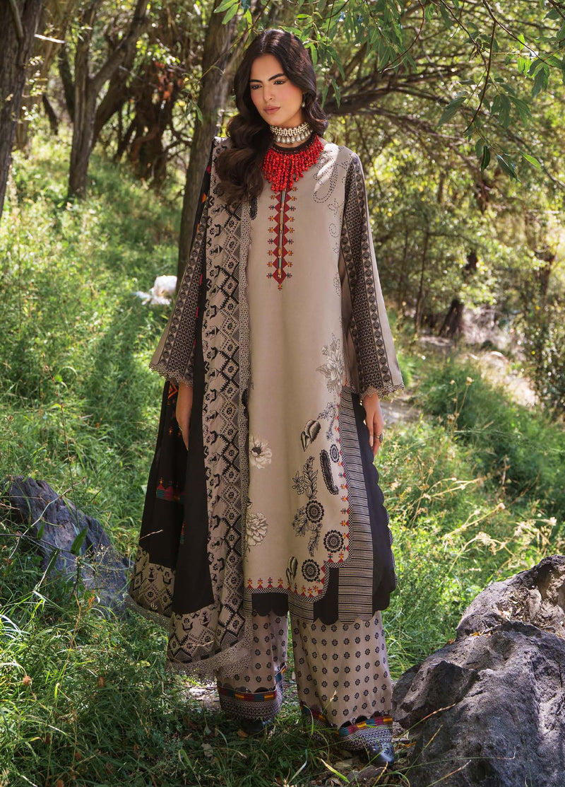 Charizma C-Print Printed Linen Unstitched 3Pc Suit CPW6-03