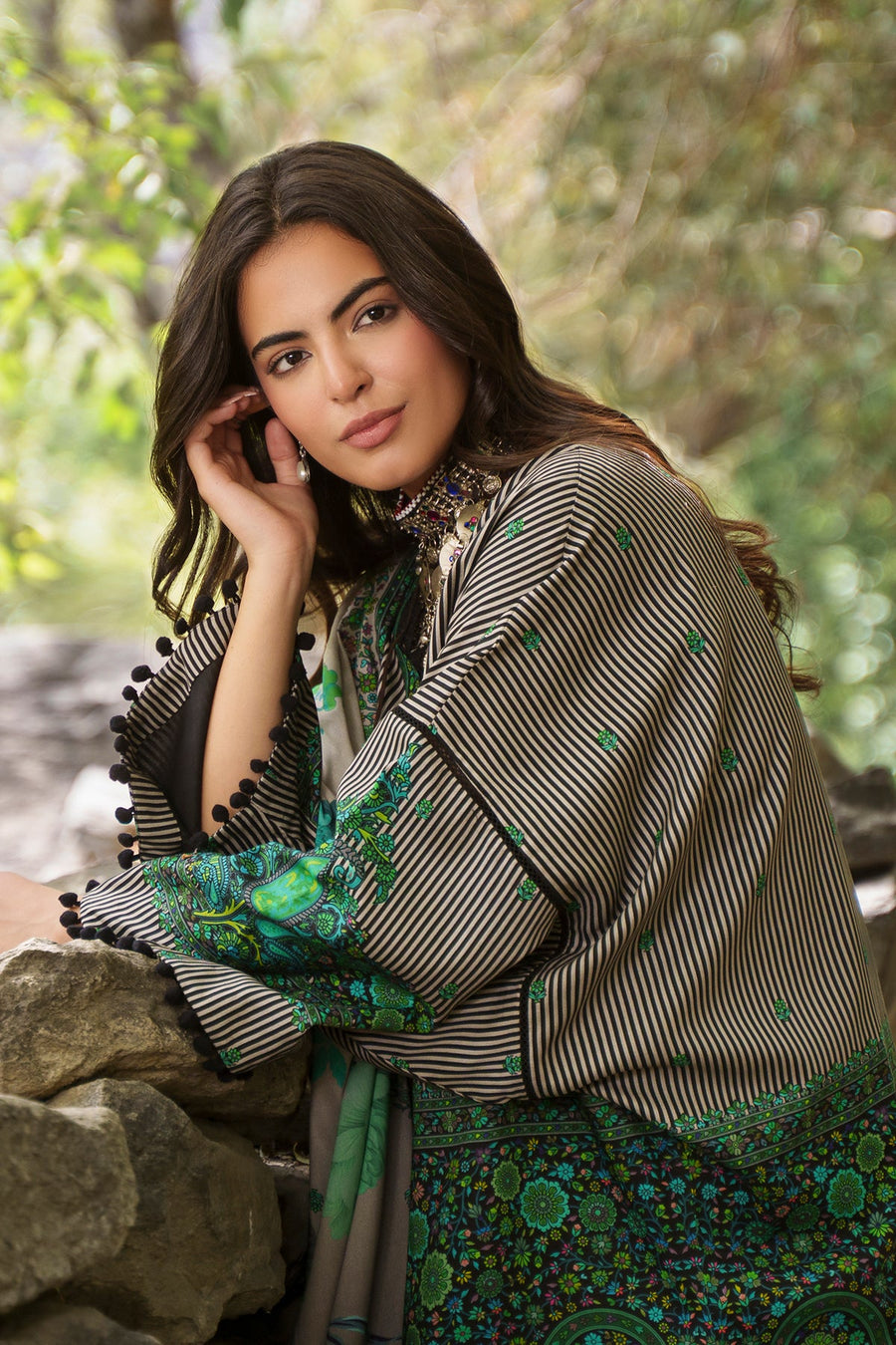 Charizma C-Print Printed Linen Unstitched 3Pc Suit CPW6-05