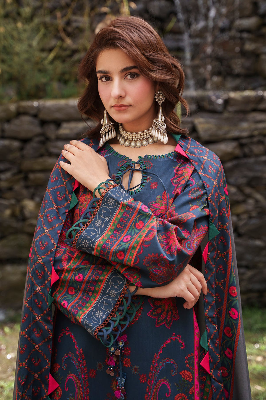 Charizma C-Print Printed Linen Unstitched 3Pc Suit CPW6-06