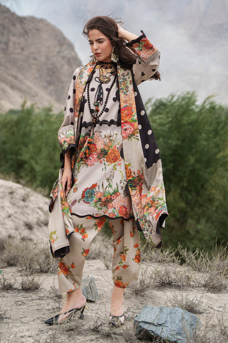 Charizma C-Print Printed Linen Unstitched 3Pc Suit CPW6-07