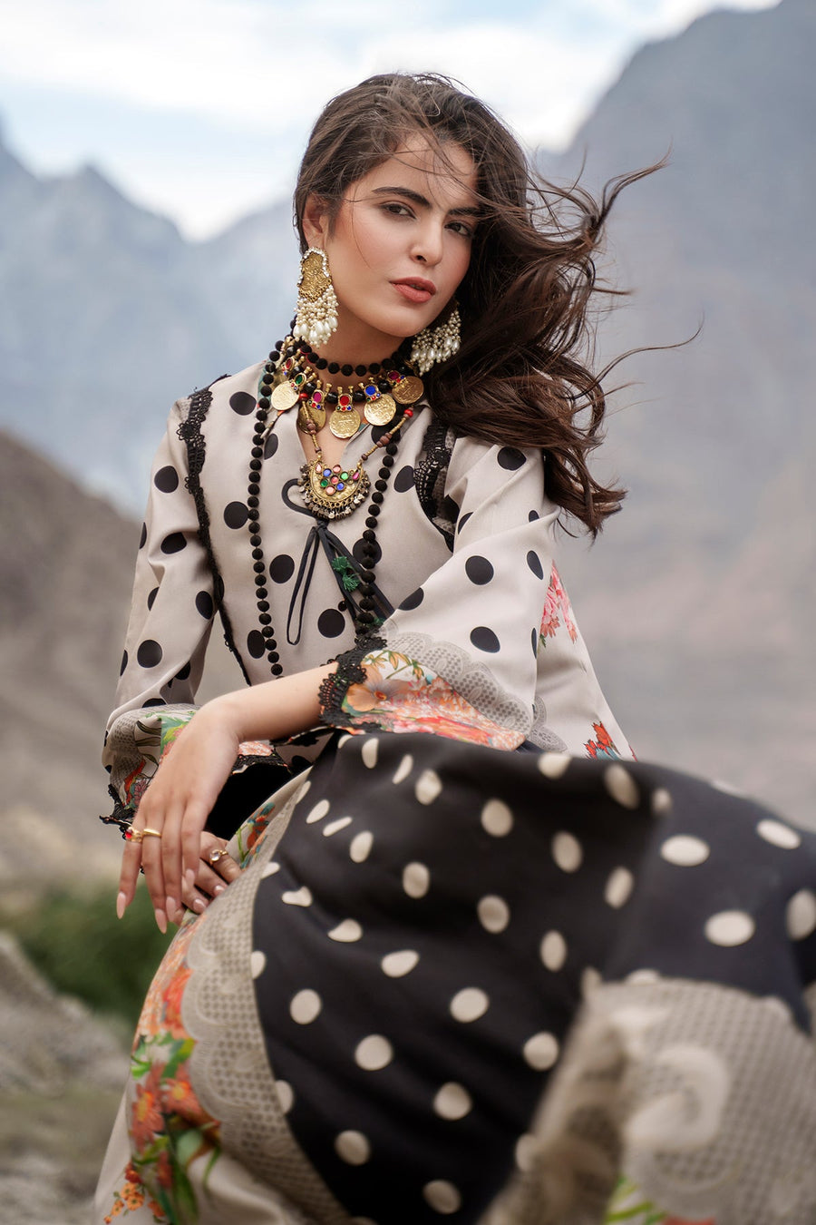 Charizma C-Print Printed Linen Unstitched 3Pc Suit CPW6-07