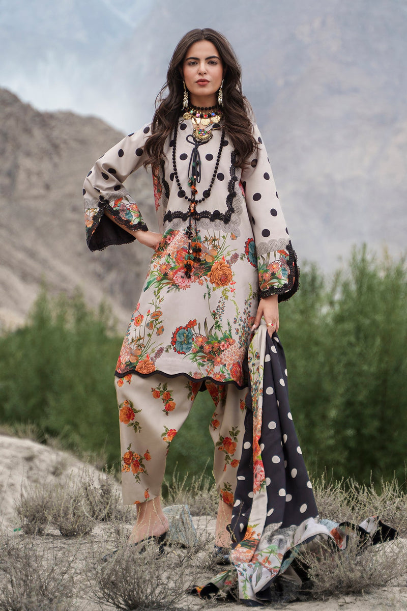 Charizma C-Print Printed Linen Unstitched 3Pc Suit CPW6-07