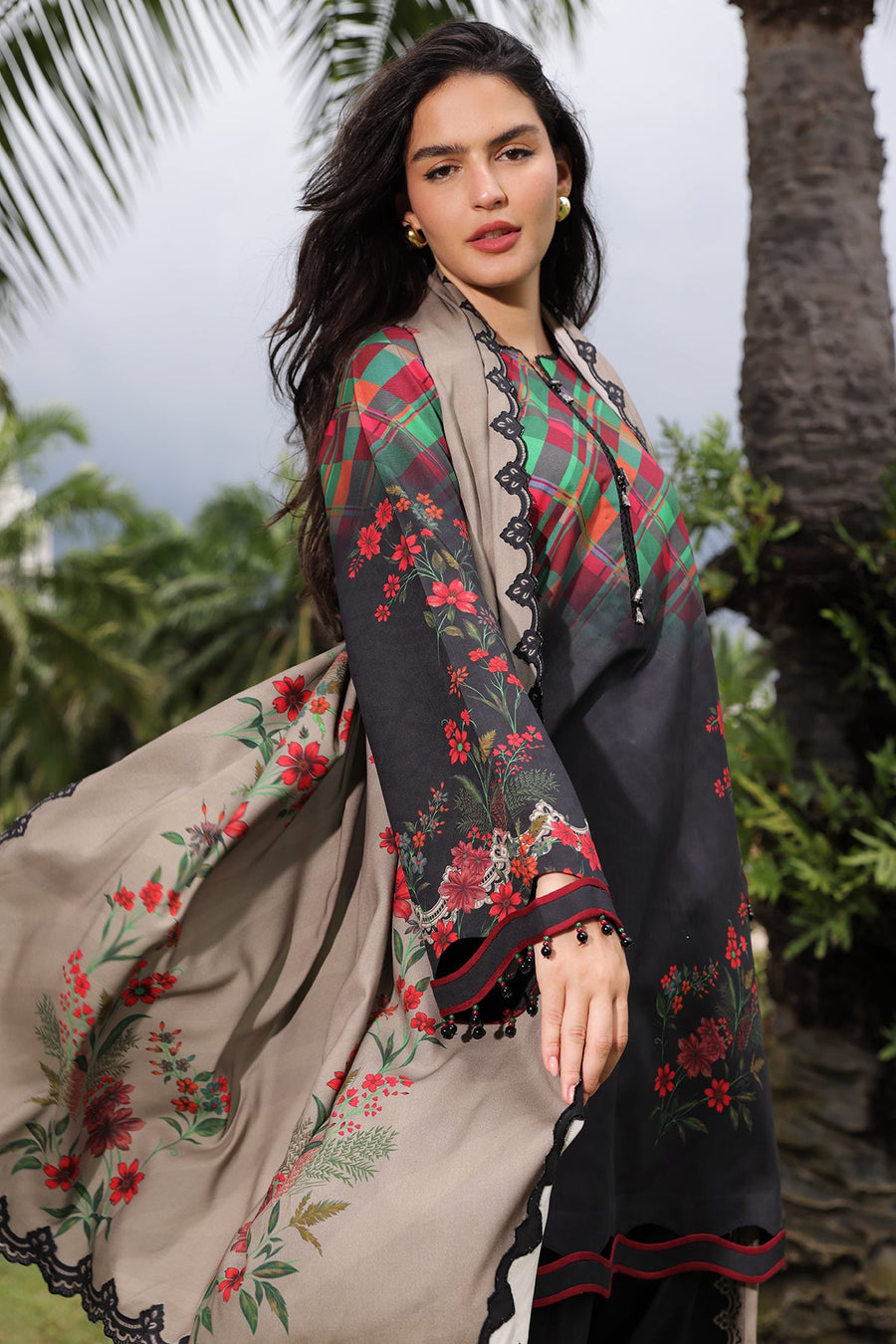 Charizma C-Print Vol-02 Printed Linen Unstitched 3Pc Suit CPW6-09