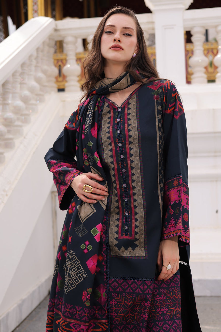 Charizma C-Print Vol-02 Printed Linen Unstitched 3Pc Suit CPW6-10