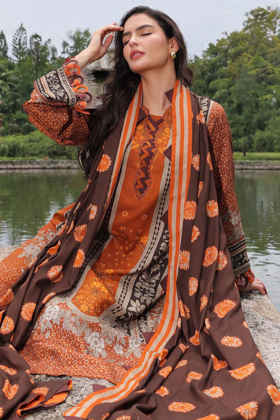 Charizma C-Print Vol-02 Printed Linen Unstitched 3Pc Suit CPW6-11