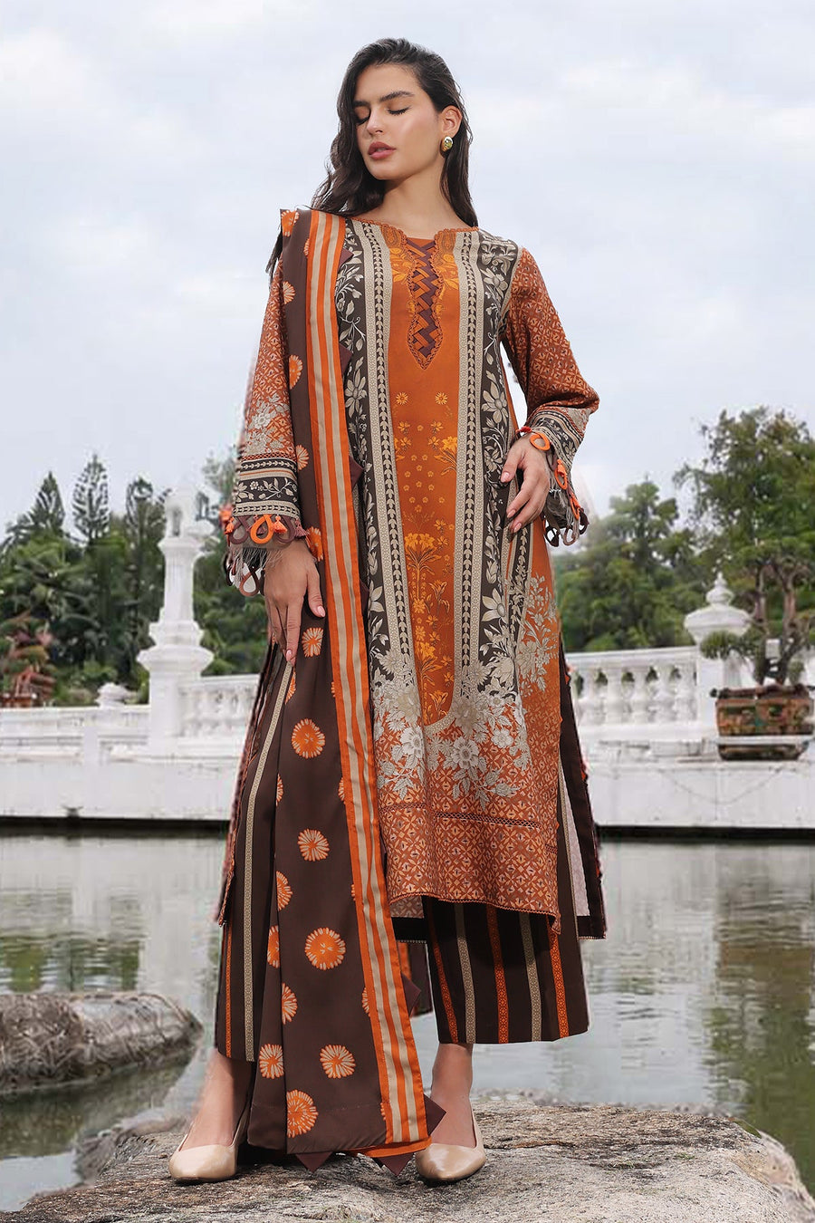 Charizma C-Print Vol-02 Printed Linen Unstitched 3Pc Suit CPW6-11