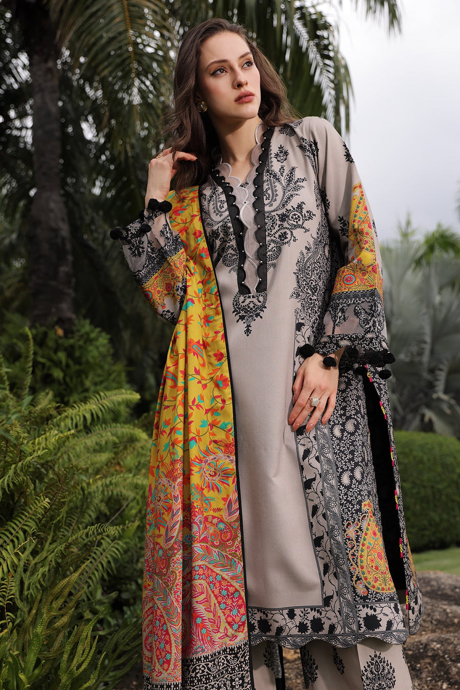 Charizma C-Print Vol-02 Printed Linen Unstitched 3Pc Suit CPW6-13