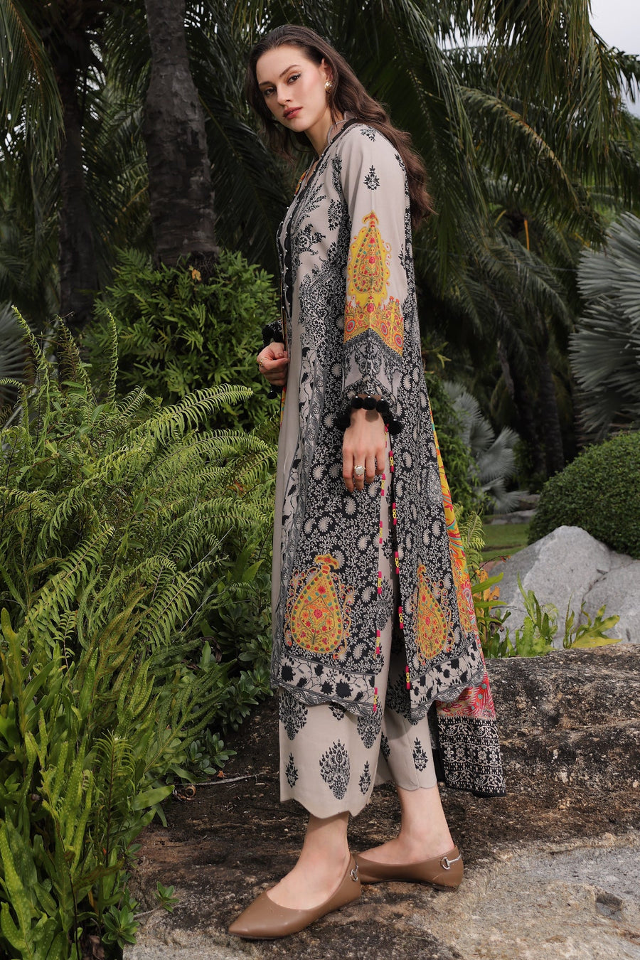 Charizma C-Print Vol-02 Printed Linen Unstitched 3Pc Suit CPW6-13
