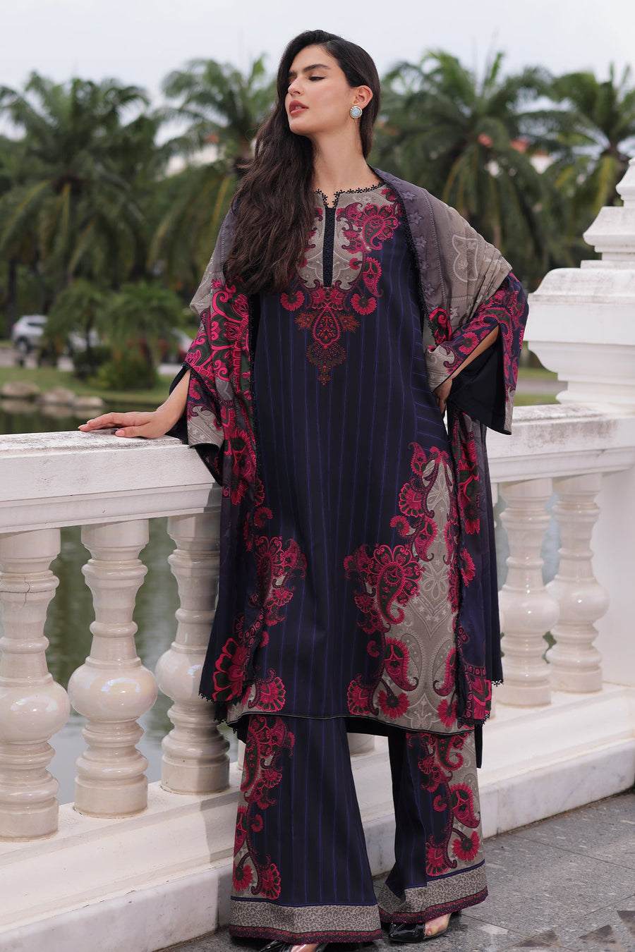 Charizma C-Print Vol-02 Printed Linen Unstitched 3Pc Suit CPW6-15