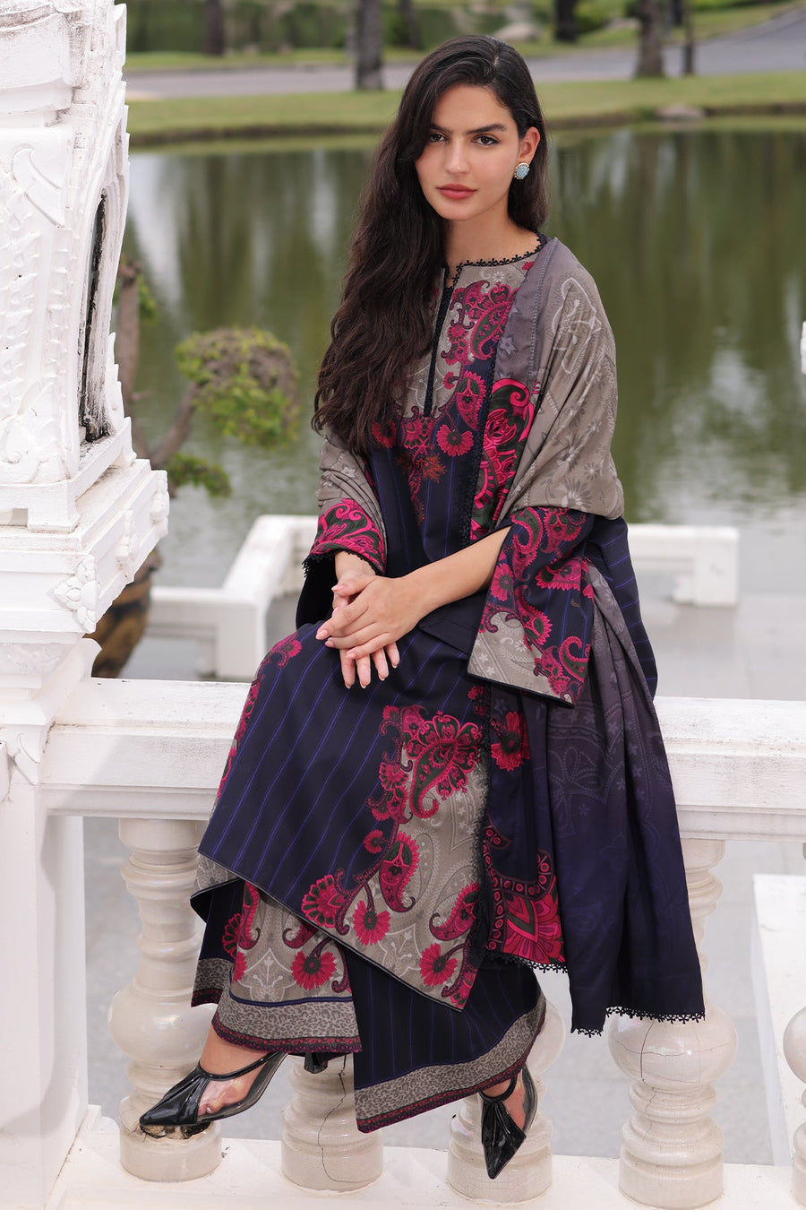 Charizma C-Print Vol-02 Printed Linen Unstitched 3Pc Suit CPW6-15