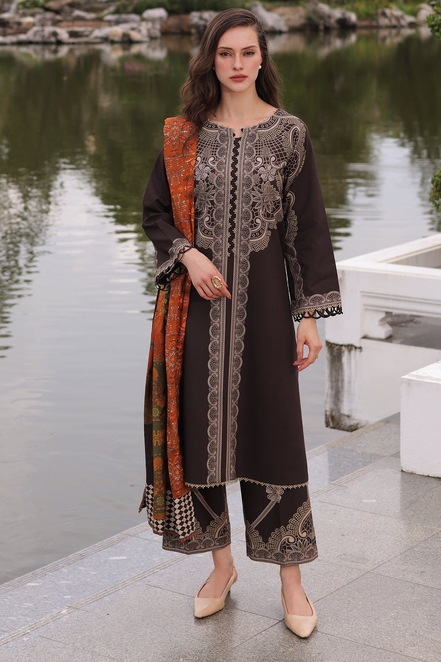 Charizma C-Print Vol-02 Printed Linen Unstitched 3Pc Suit CPW6-16