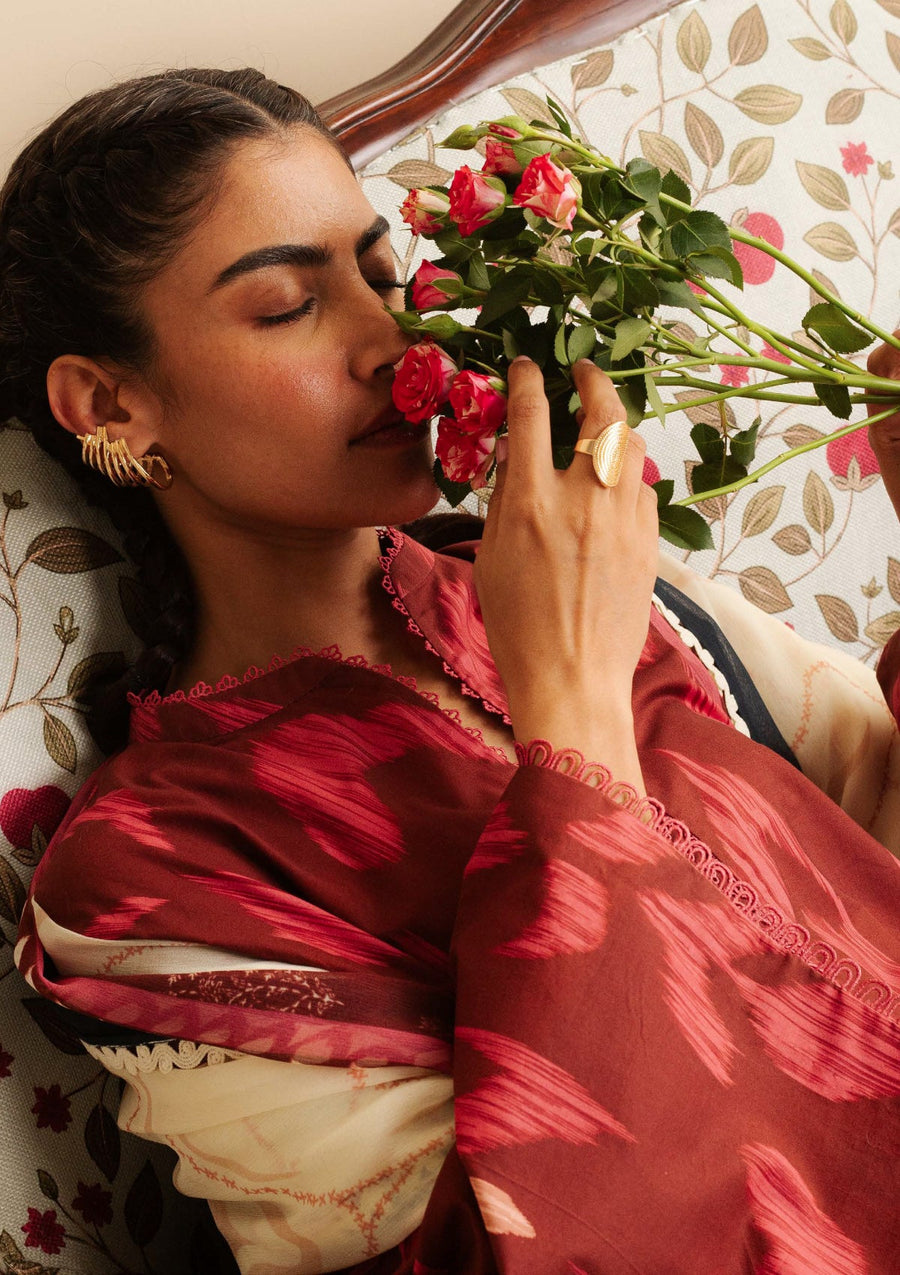 Coco by Zara Shahjahan Prints Unstitched Lawn 3Pc Suit CP-06A SILA