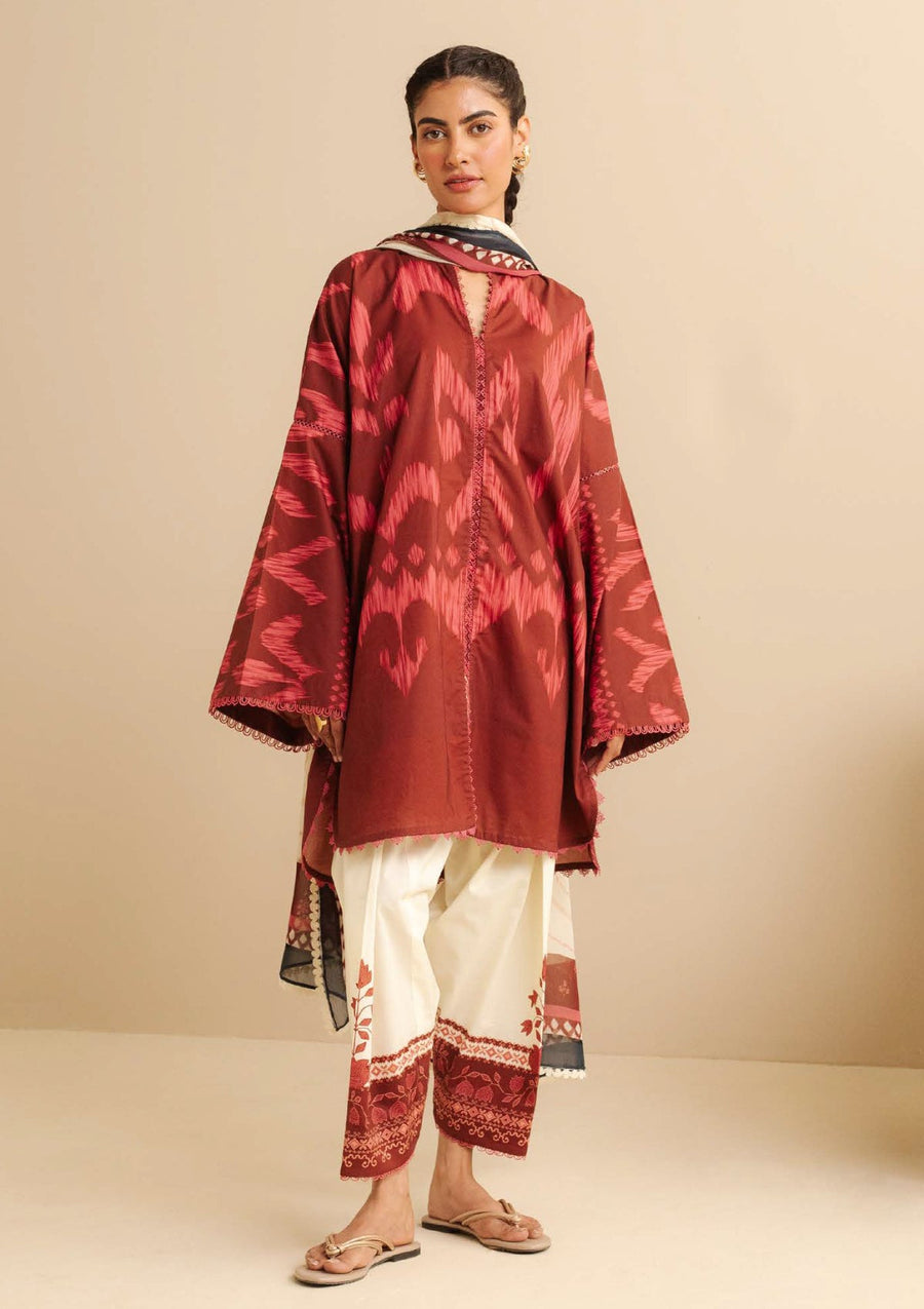 Coco by Zara Shahjahan Prints Unstitched Lawn 3Pc Suit CP-06A SILA