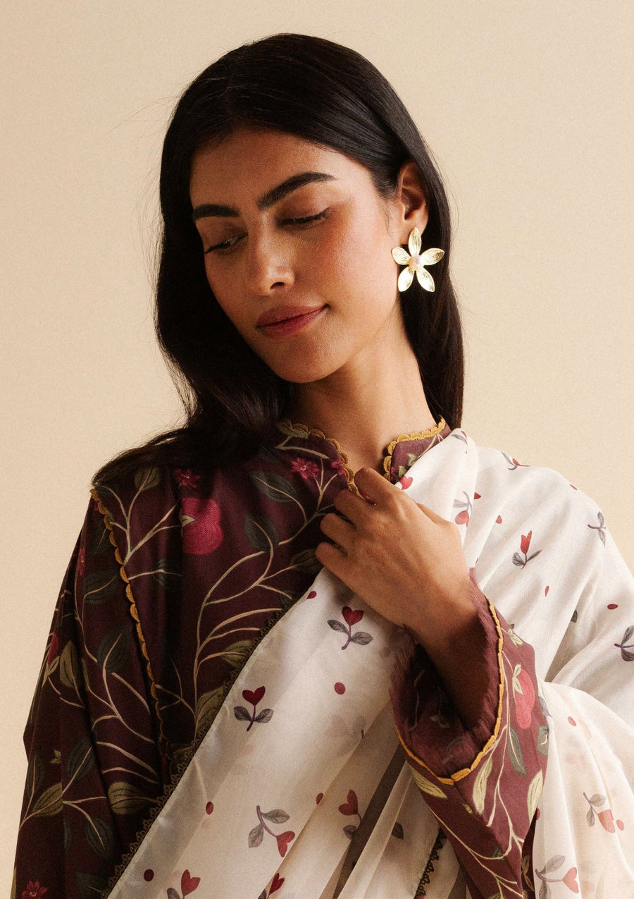 Coco by Zara Shahjahan Prints Unstitched Lawn 3Pc Suit CP-07A REY