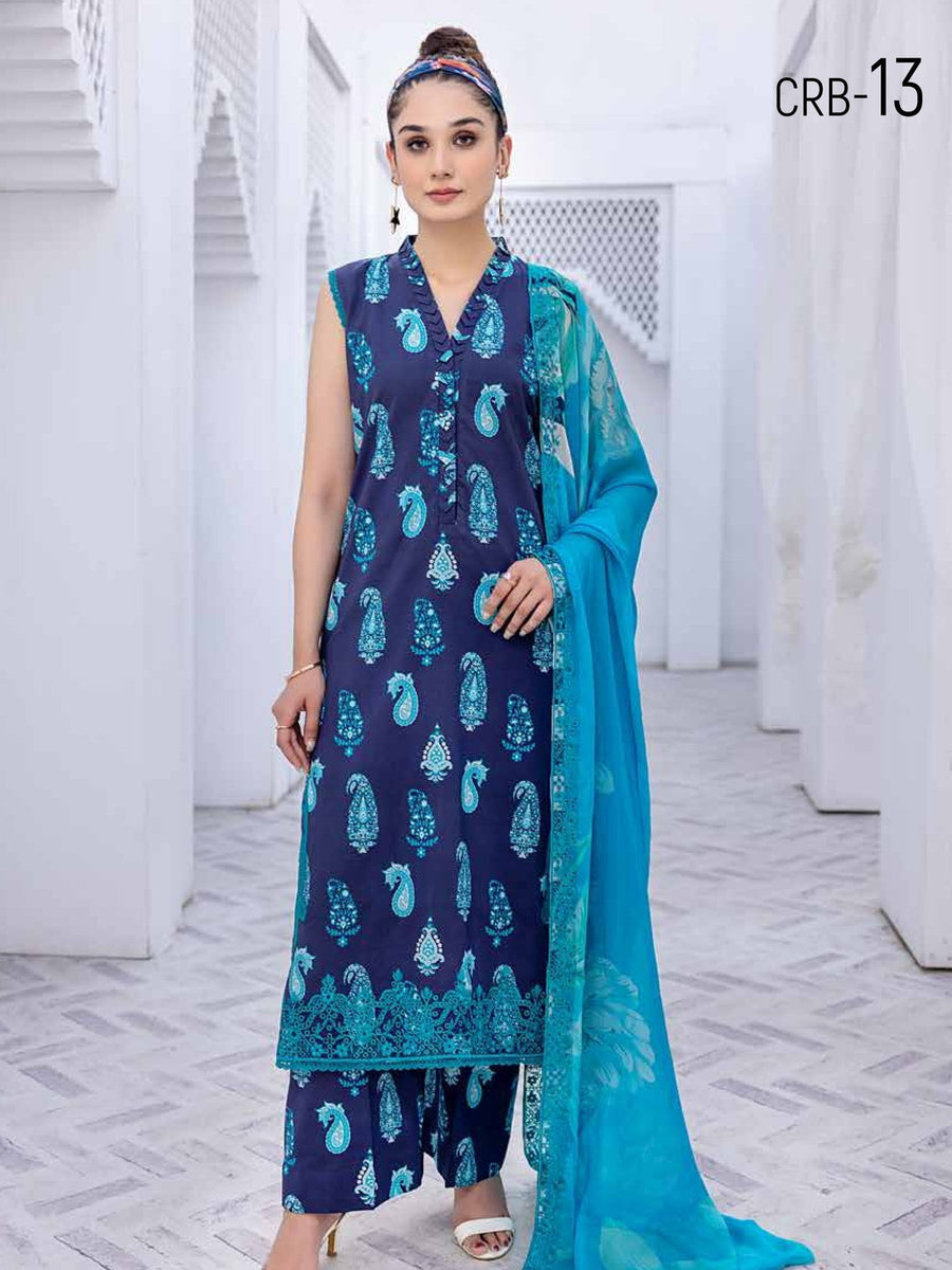 Charizma Rang-e-Bahar Vol-02 Embroidered Lawn Unstitched 3Pc Suit CRB-13